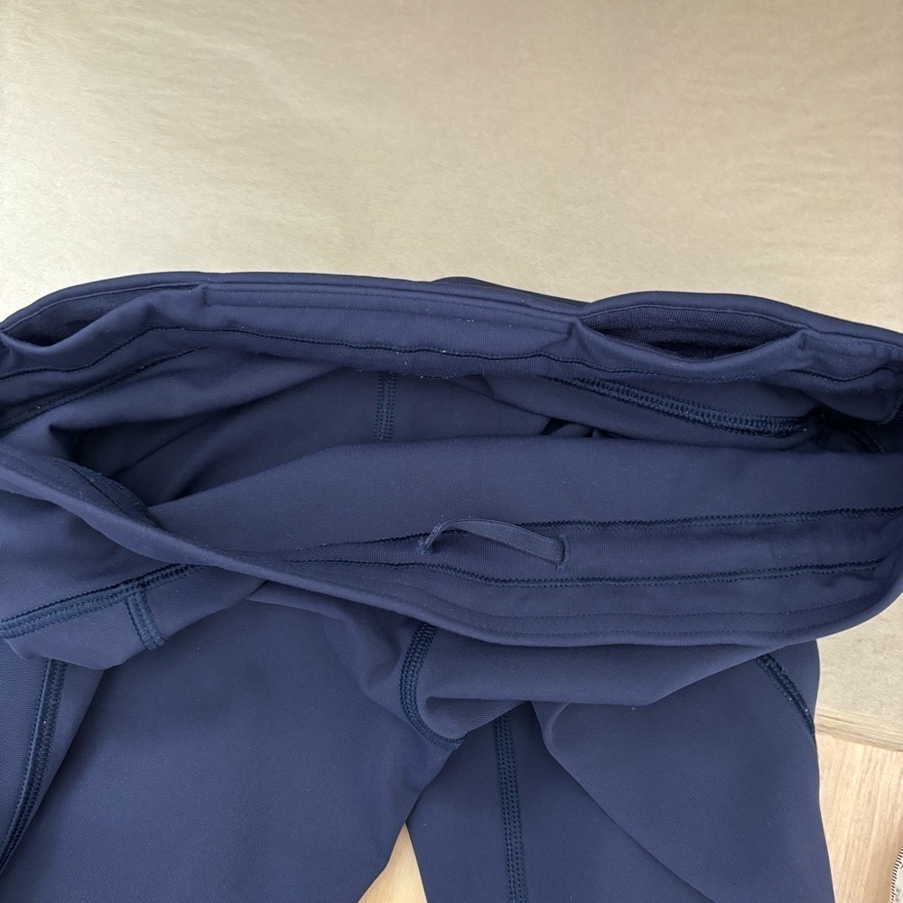Lululemon Home Stretch Crop (19") Midnight Navy Running Leggings Mesh Pockets 6 - Picture 13 of 14